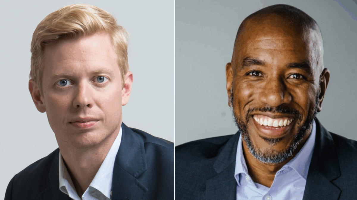 Reddit CEO Steve Huffman (left) and YouTube VP of Content Malik Ducard